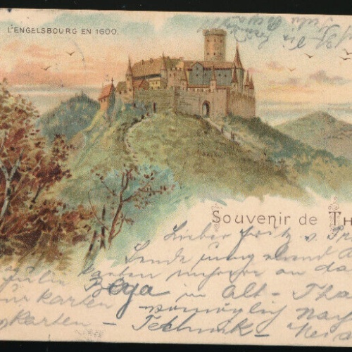 Litho - Karte Souvenir de Thann Frankreich (4962)