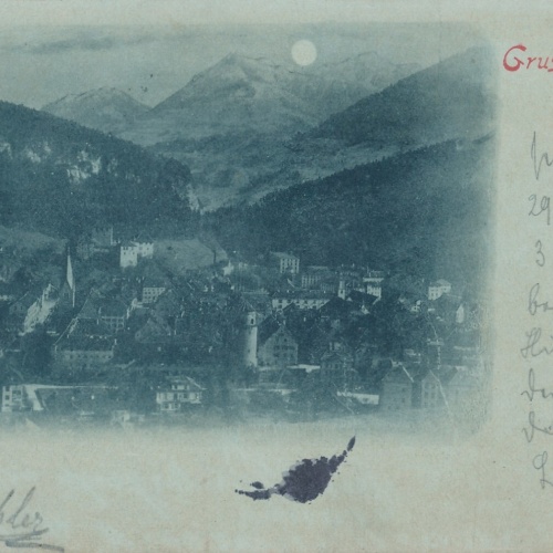 AK, Gruß aus Feldkirch, Mondschein-Karte, Vorarlberg (S682)