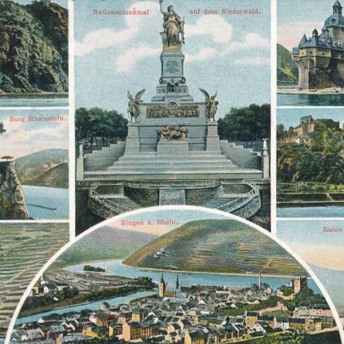 AK, Bingen am Rhein, Rheinland-Pfalz, Nationaldenkmal aus dem Niederwald (S1026)