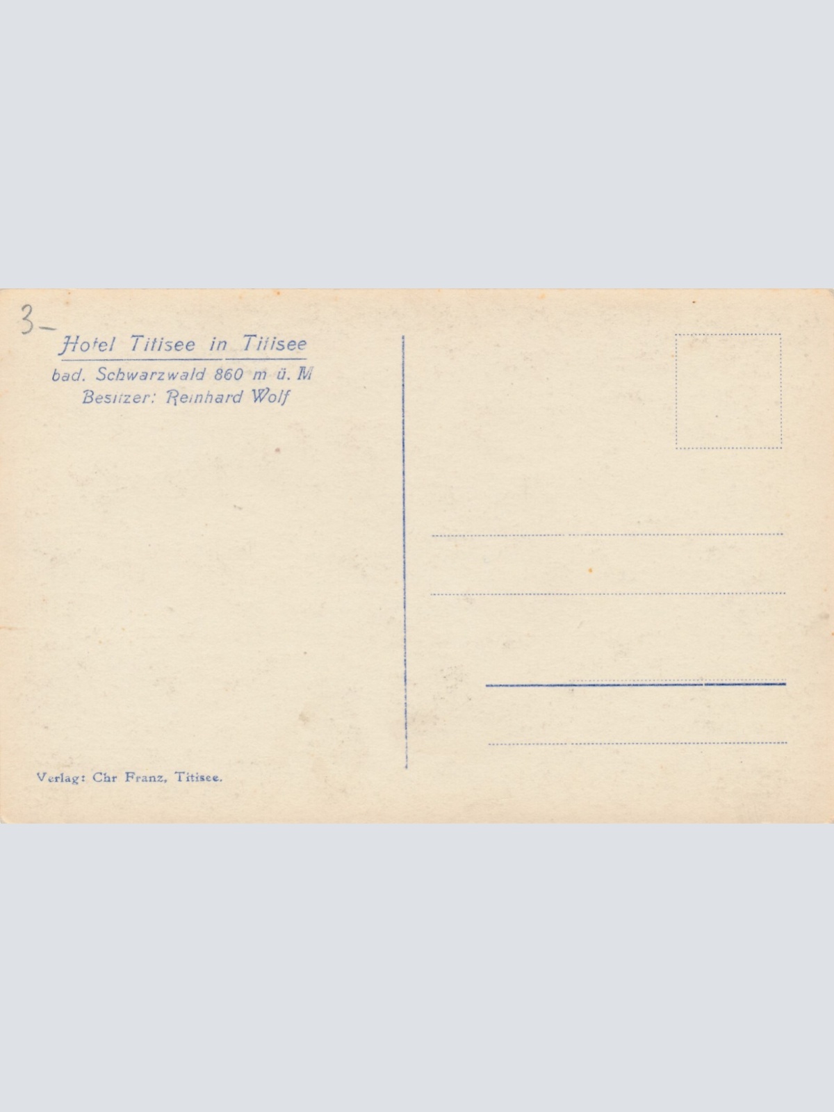 AK, Hotel Titisee in Titisee, Baden-Württemberg (S989)