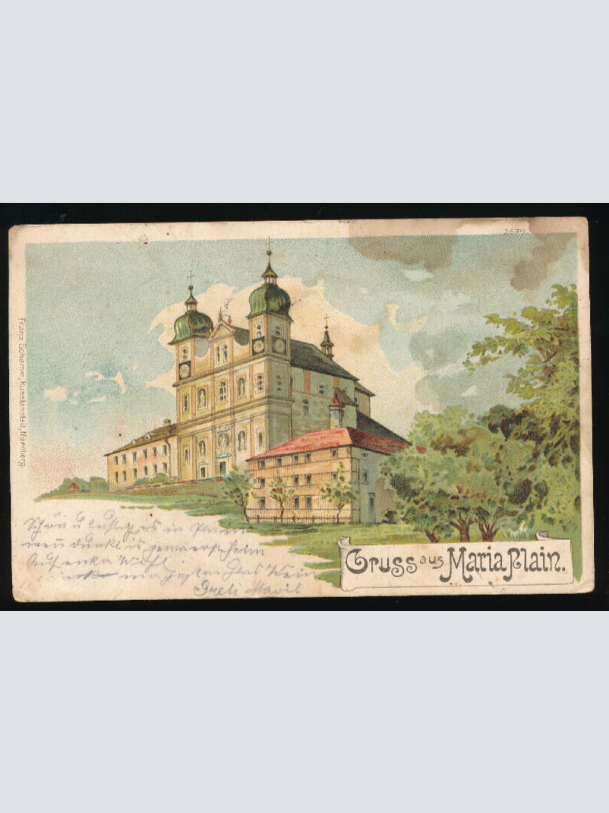 Litho - Karte gruss aus Maria Plain Salzburg (4944)