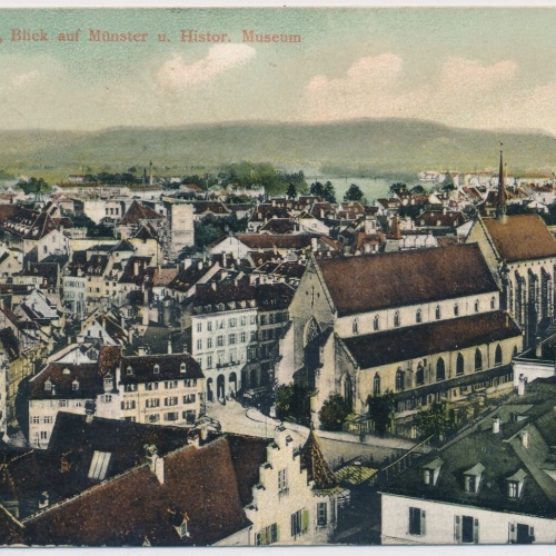 AK, Basel, Blick auf Münster u. Histor. Museum (S693)