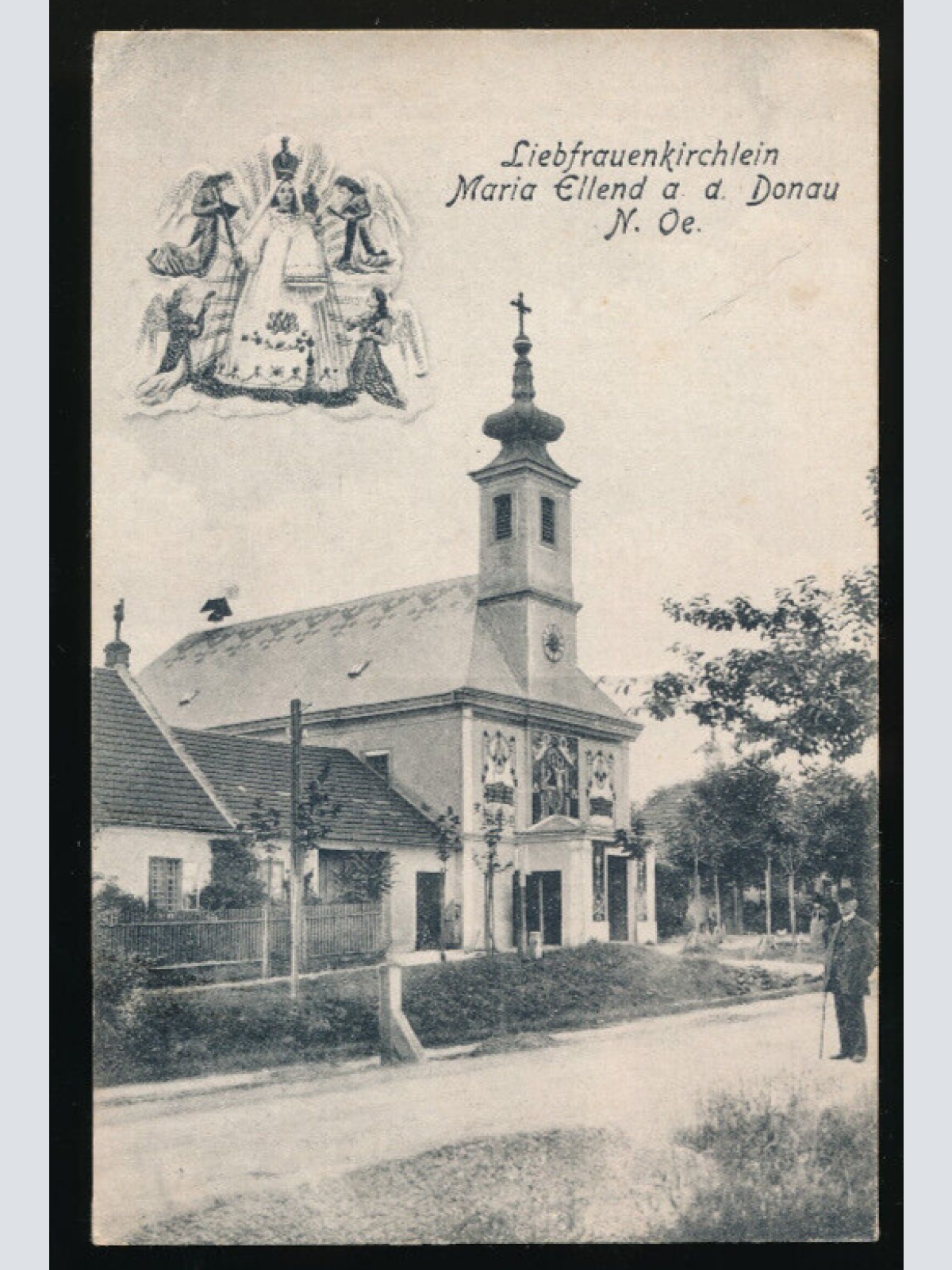 AK aus Maria Ellend an der Donau mit Liebfrauenkirchlein Niederösterreich (5113)