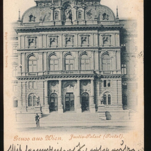 AK gruss aus Wien Justiz-Palast (5117)
