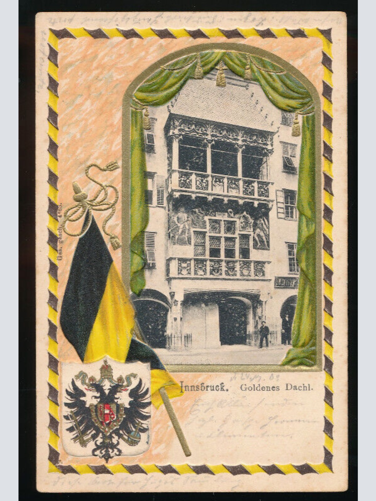 Präge - Karte aus Innsbruck Goldenes Dachl Tirol (5152)