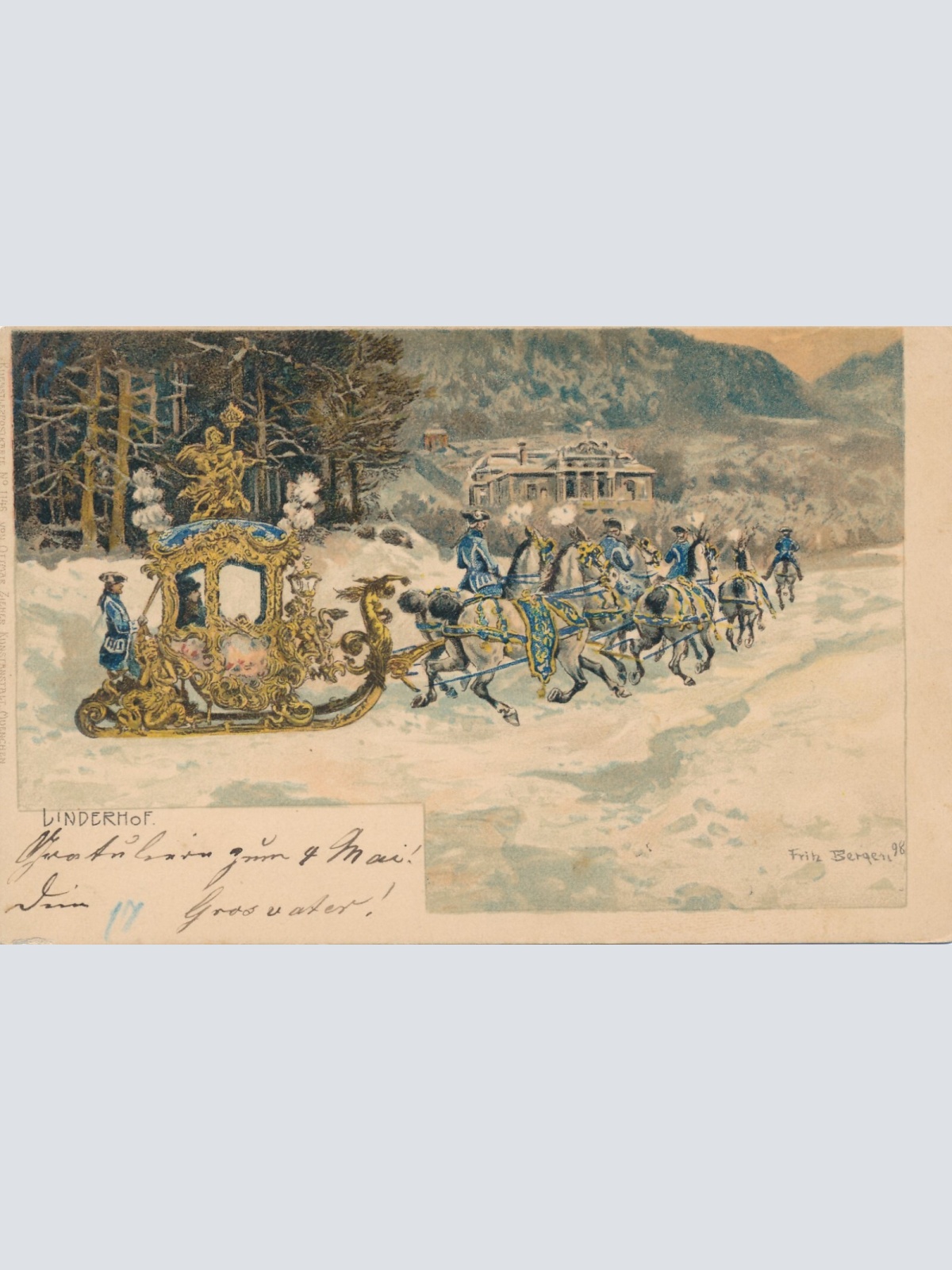 AK, Linderhof, Fritz Berger (S974)