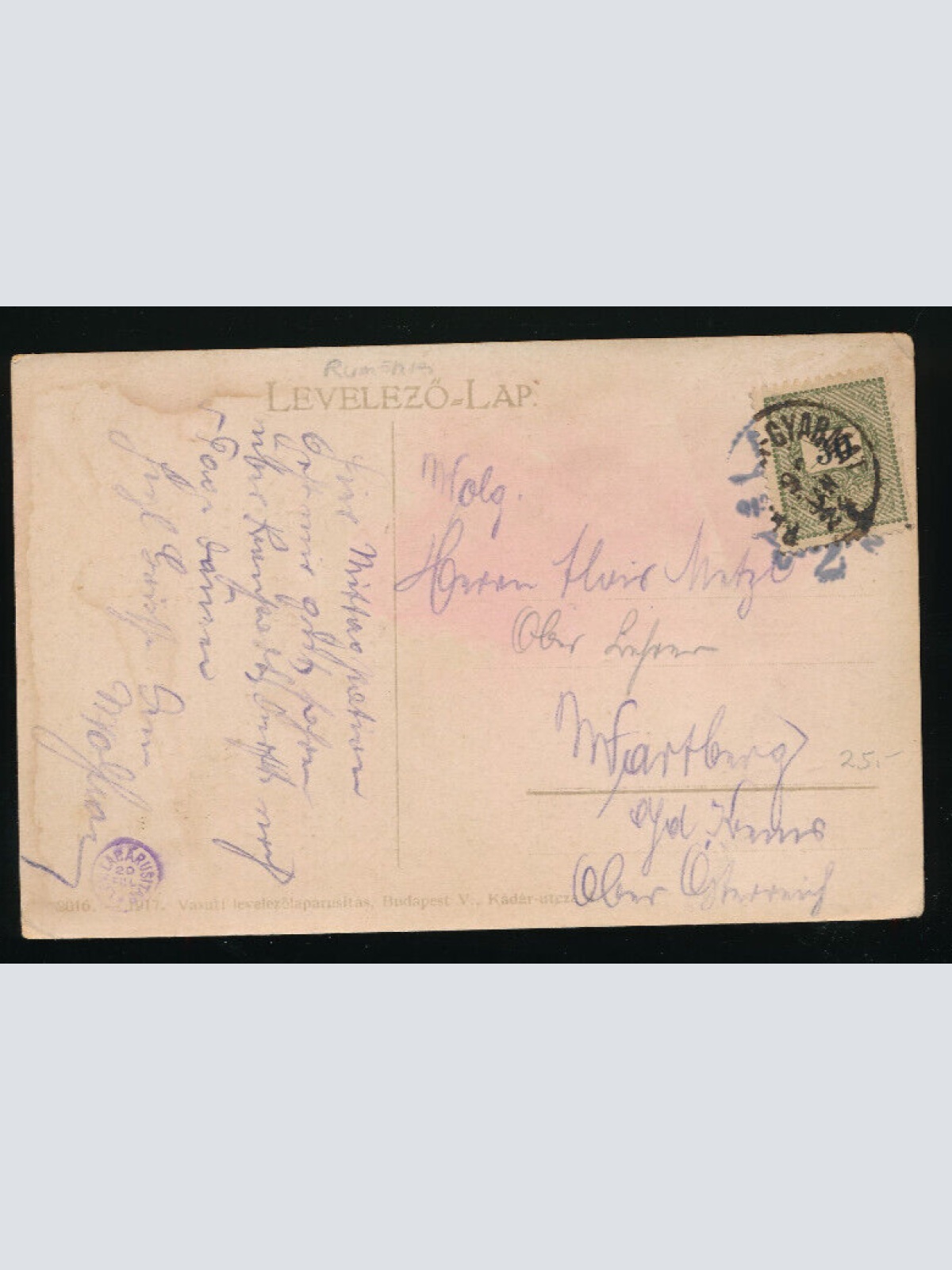 AK aus Arad Minorita palota Rumänien (5473)