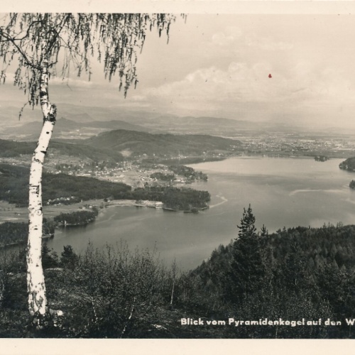 AK, Blick vom Pyramidenkogel auf den Wörthersee, Kärnten (S920)