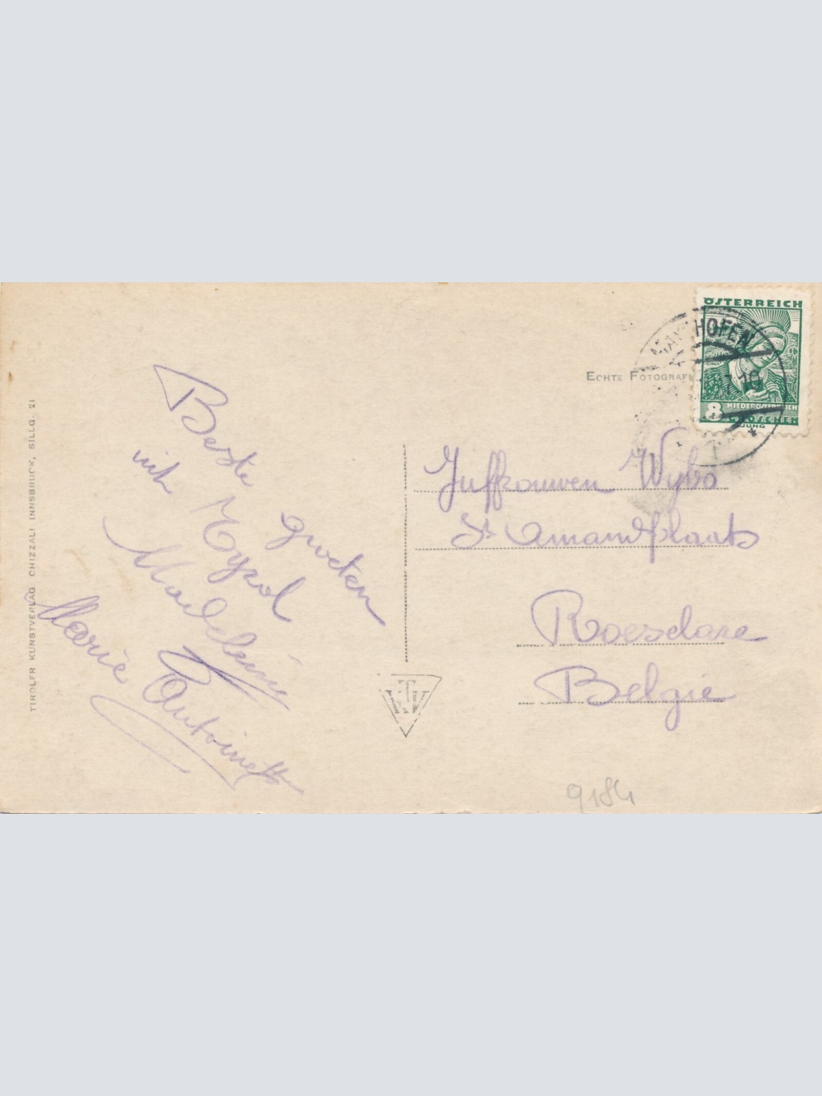 AK, Unterlanersbach im Tuxertal mit Lanersberg, Tirol (S921)