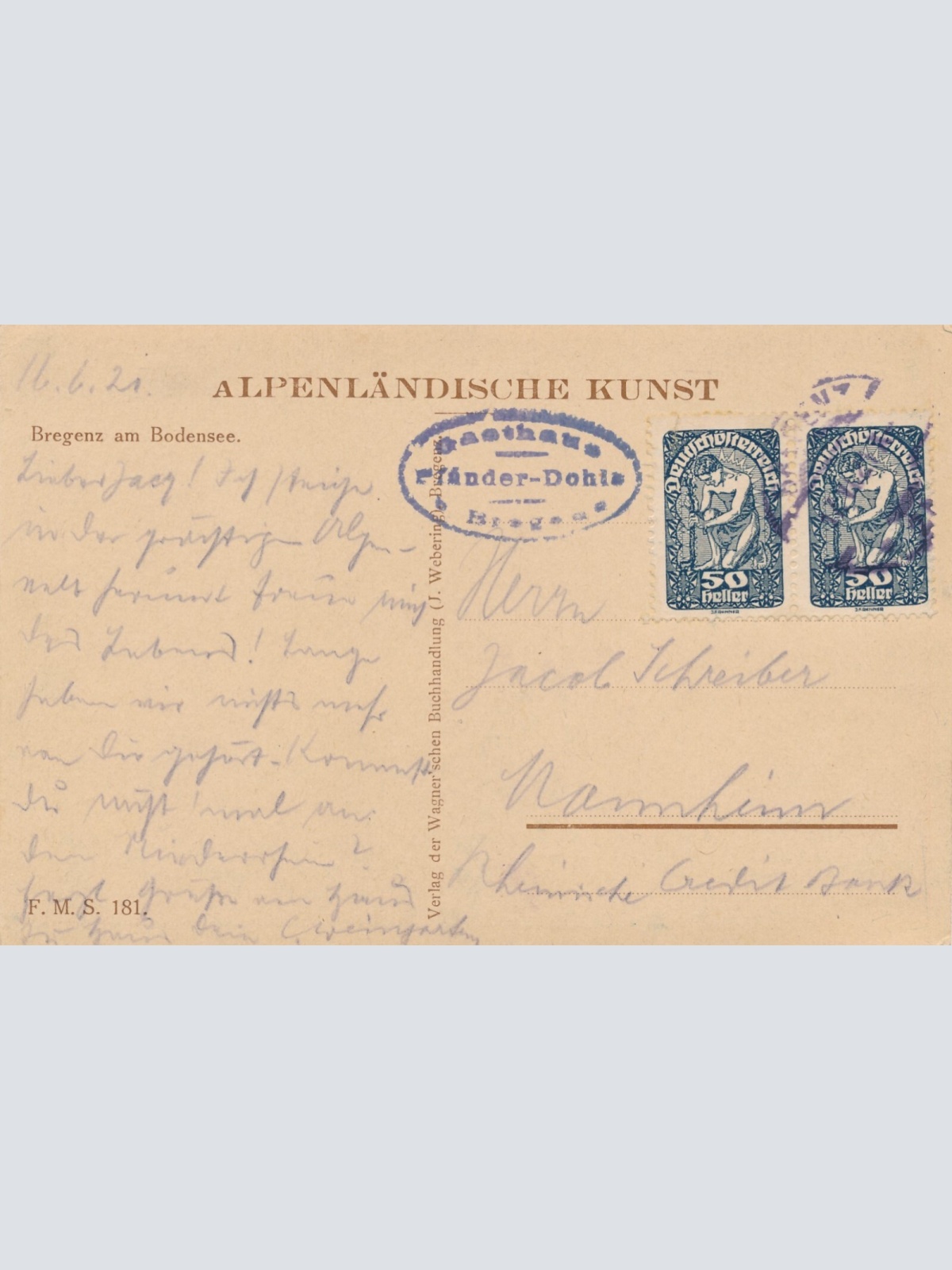 AK, Bregenz am Bodensee, Vorarlberg (S1165)