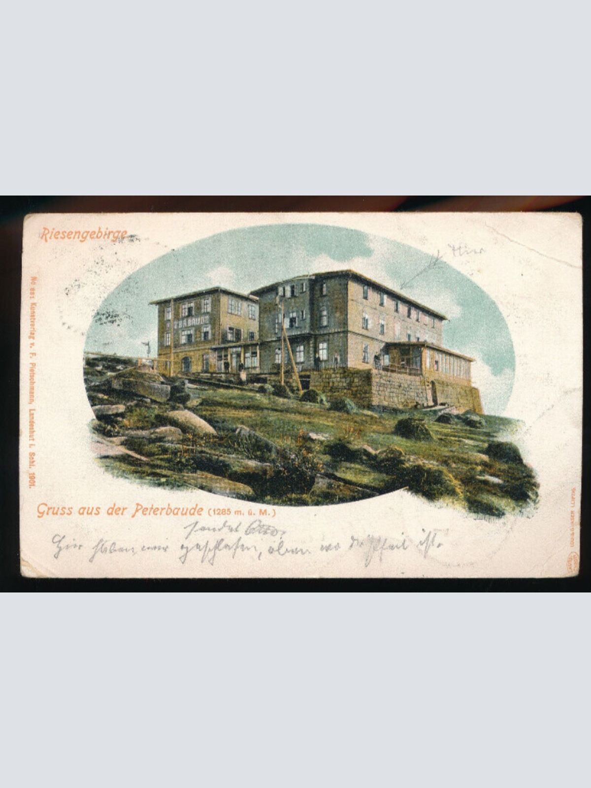 AK gruss aus der Peterbaude Tschechoslowakei (5408)