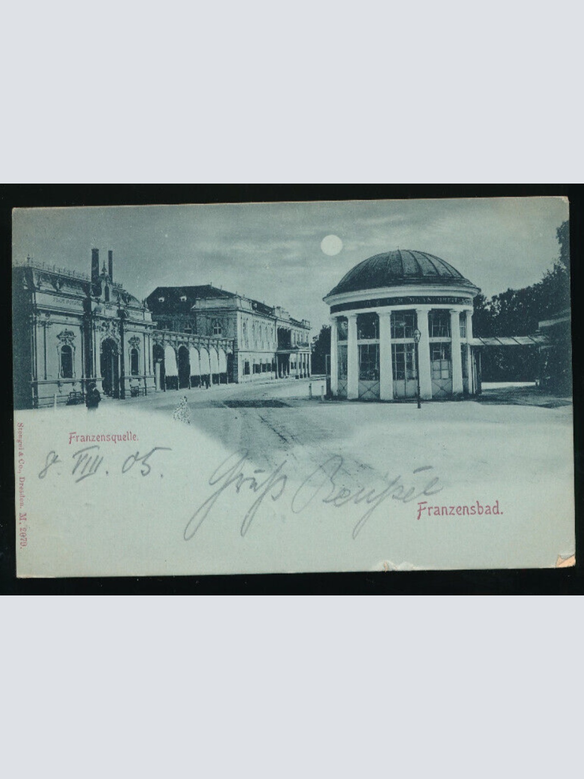 Mondschein - Karte aus Franzensbad Tschechoslowakei (5411)