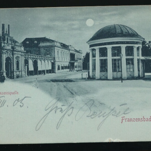 Mondschein - Karte aus Franzensbad Tschechoslowakei (5411)