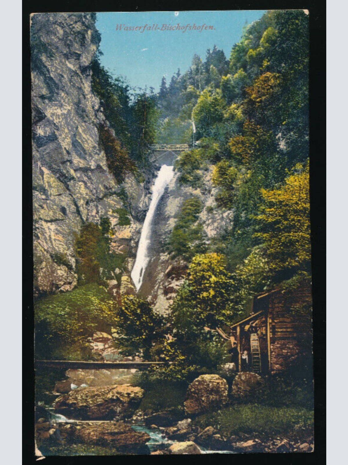 AK aus Bischofshofen mit Wasserfall Salzburg (5428)