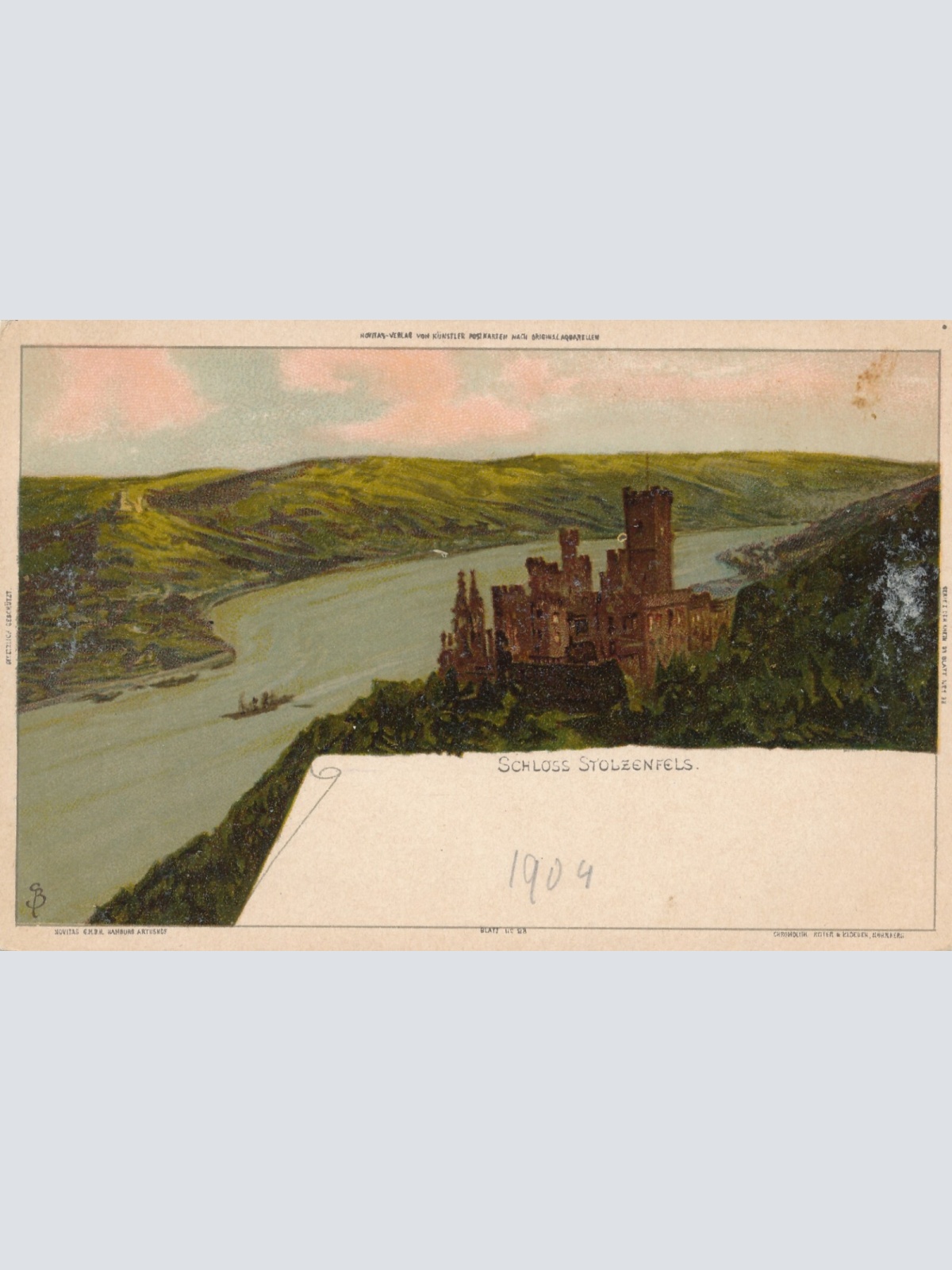 AK, Schloss Stolzenfels, Koblenz, Rheinland-Pfalz (S1124)