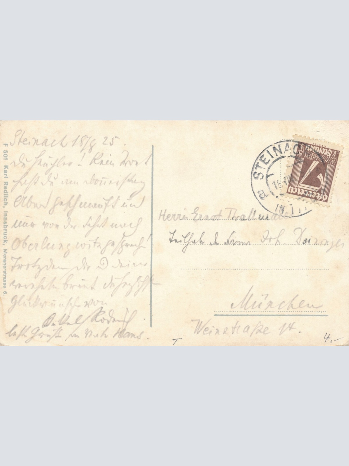 AK, Steinach am Brenner, gegen Gschnitztal, Tirol (S1127)