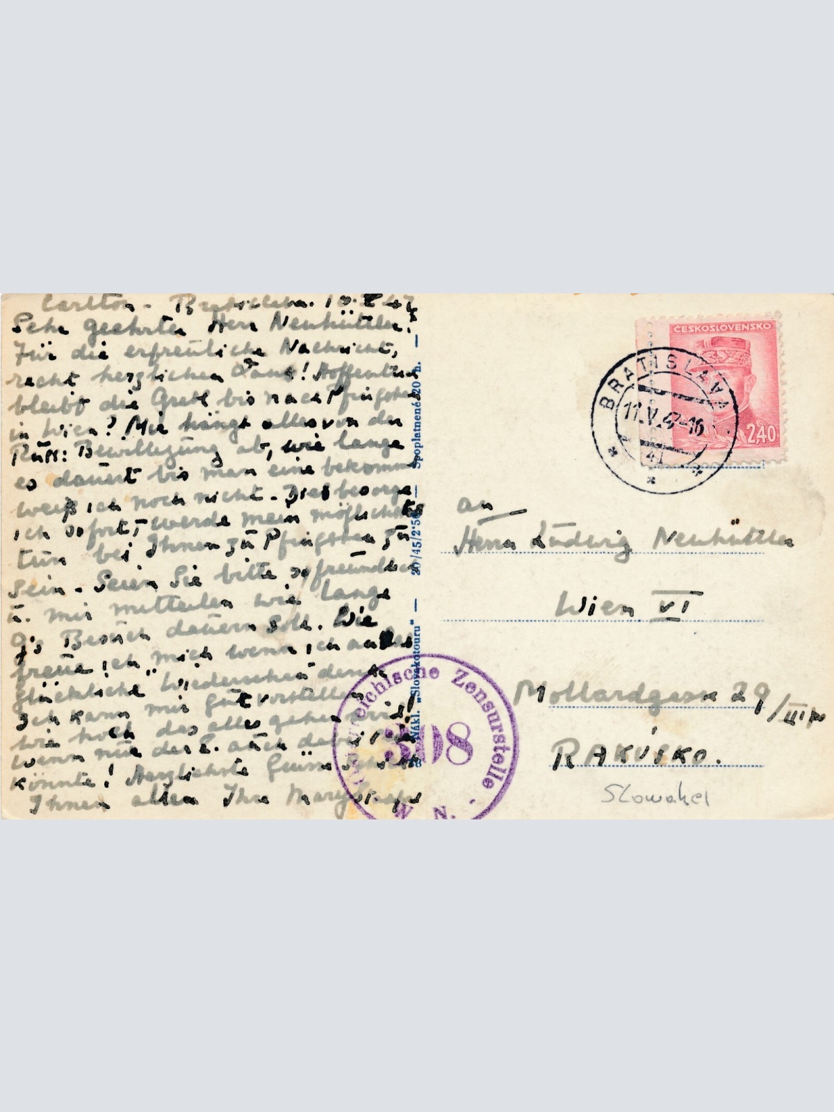 AK, Pozdrav z Bratislavy, Slowakei (S1222)