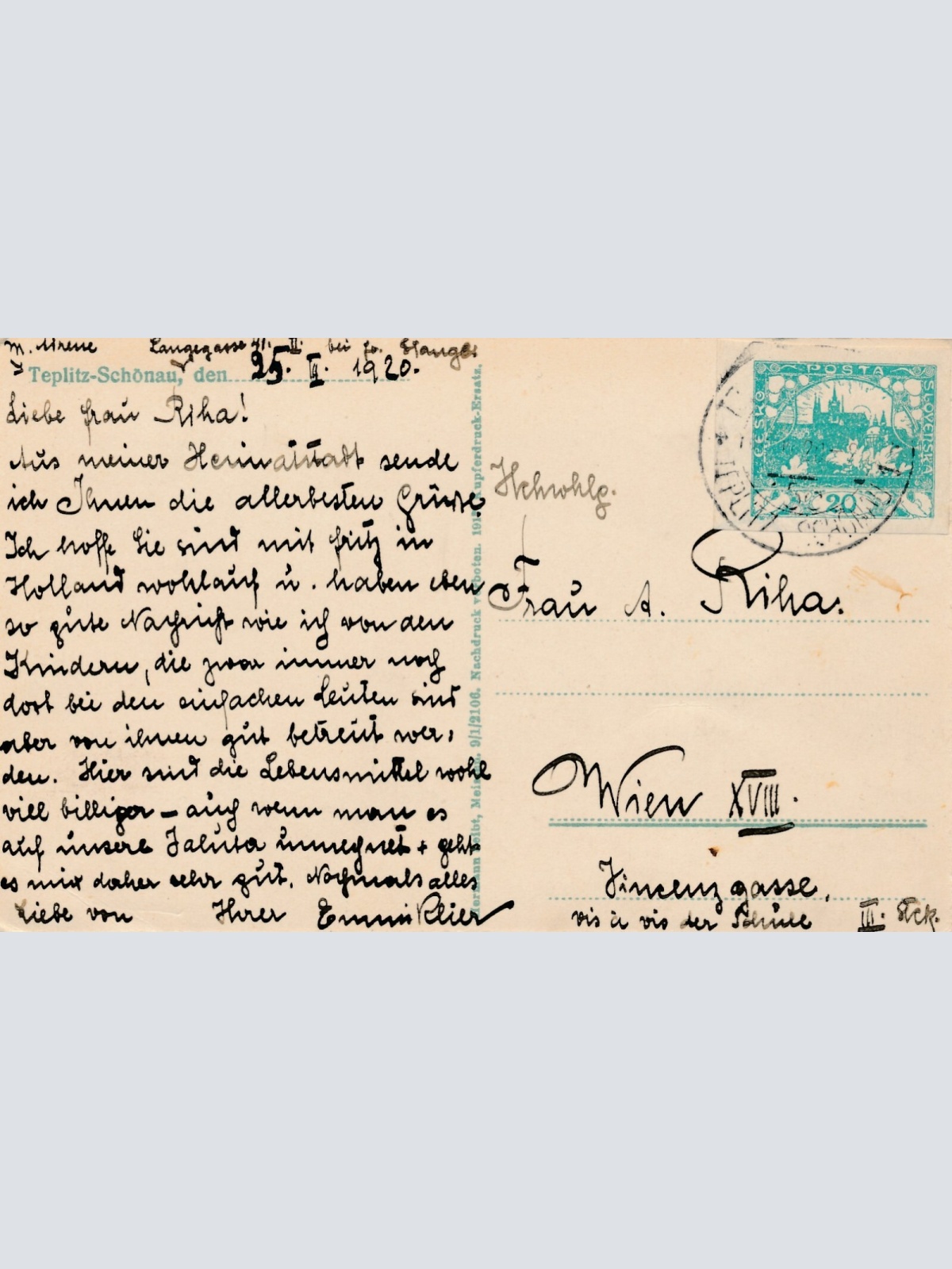 AK, Teplitz-Schönau, Herrenhaus, Tschechien (S1224)