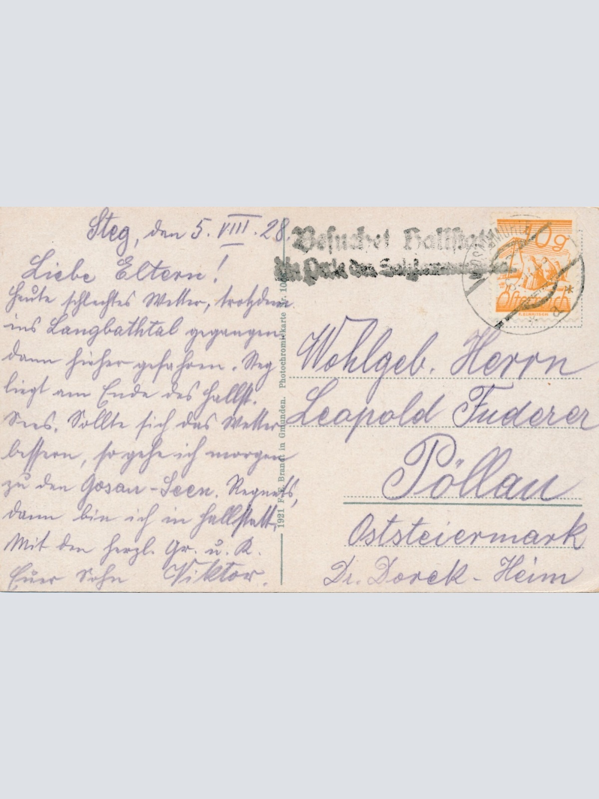 AK, Salzkammergut, Gosauzwang, Oberösterreich (S1226)