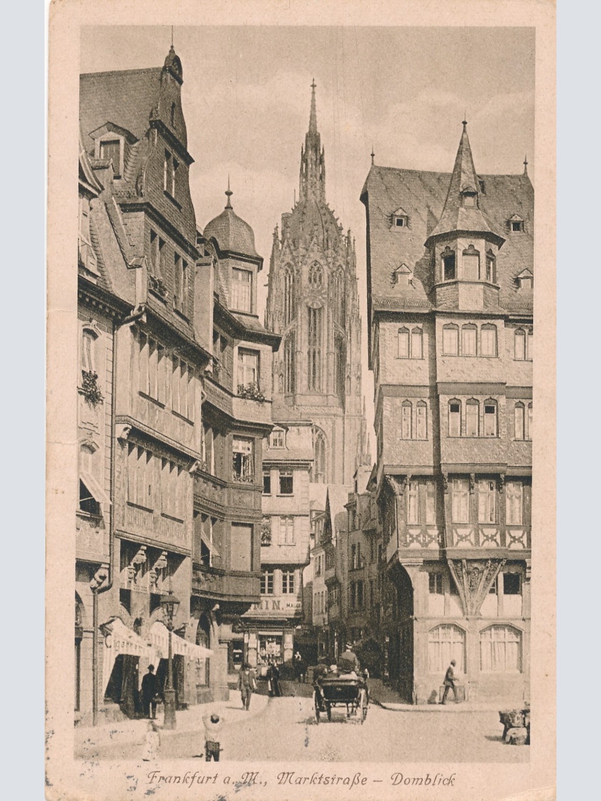 AK, Frankfurt am Main, Hessen, Marktstraße - Domblick (S1232)