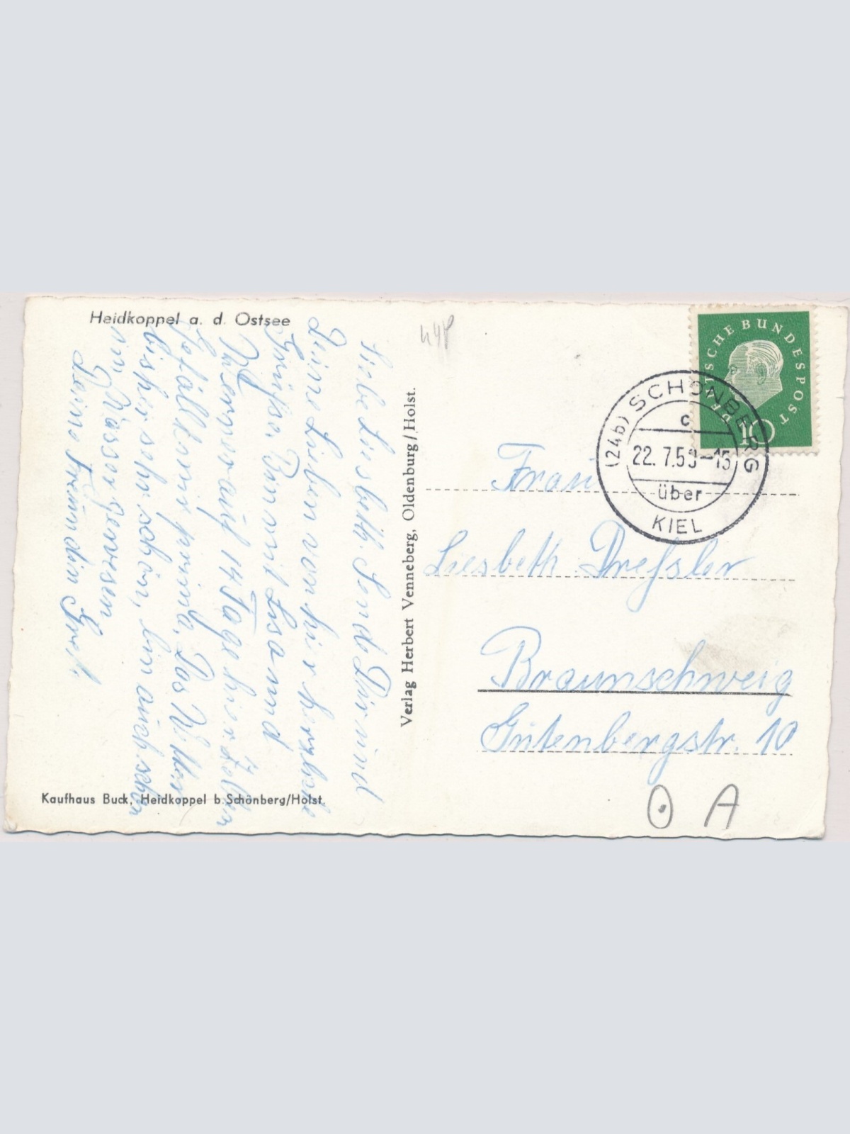 AK, Heidkoppel an der Ostsee, Schleswig-Holstein (S1236)