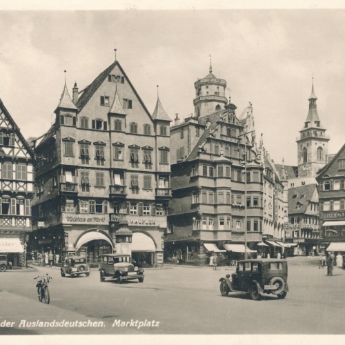AK, Stuttgart, Stadt der Auslandsdeutschen, Markplatz, Baden-Württemberg (S1240)
