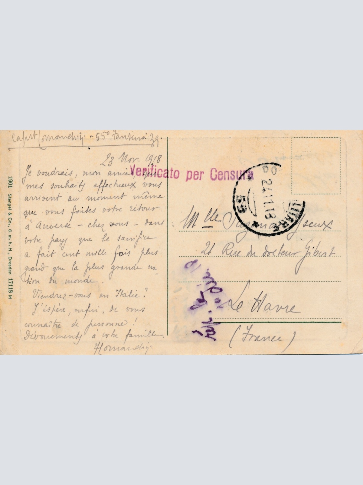 AK, Mondschein, Trento, Piazza, Dante e Monte Terra Rossa, Italien (S1182)