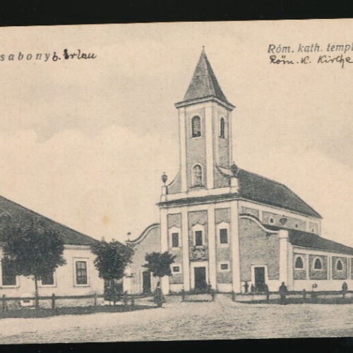 AK aus Füzesabony mit Kirche Ungarn (5510)