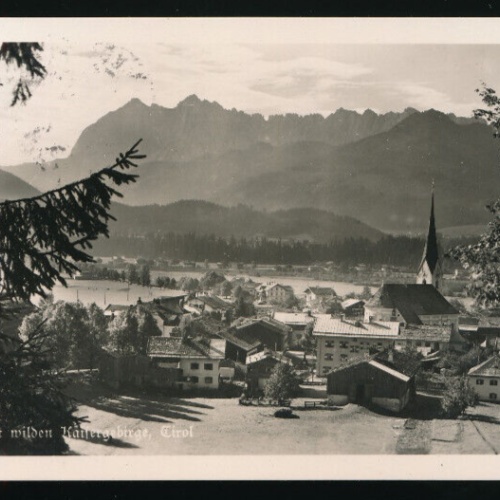 AK aus Kössen mit Wilden Kaisergebirge Tirol (5360)