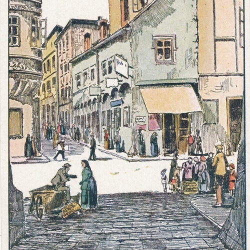 AK, Wels, Schmiedgasse, Oberösterreich (S1093)