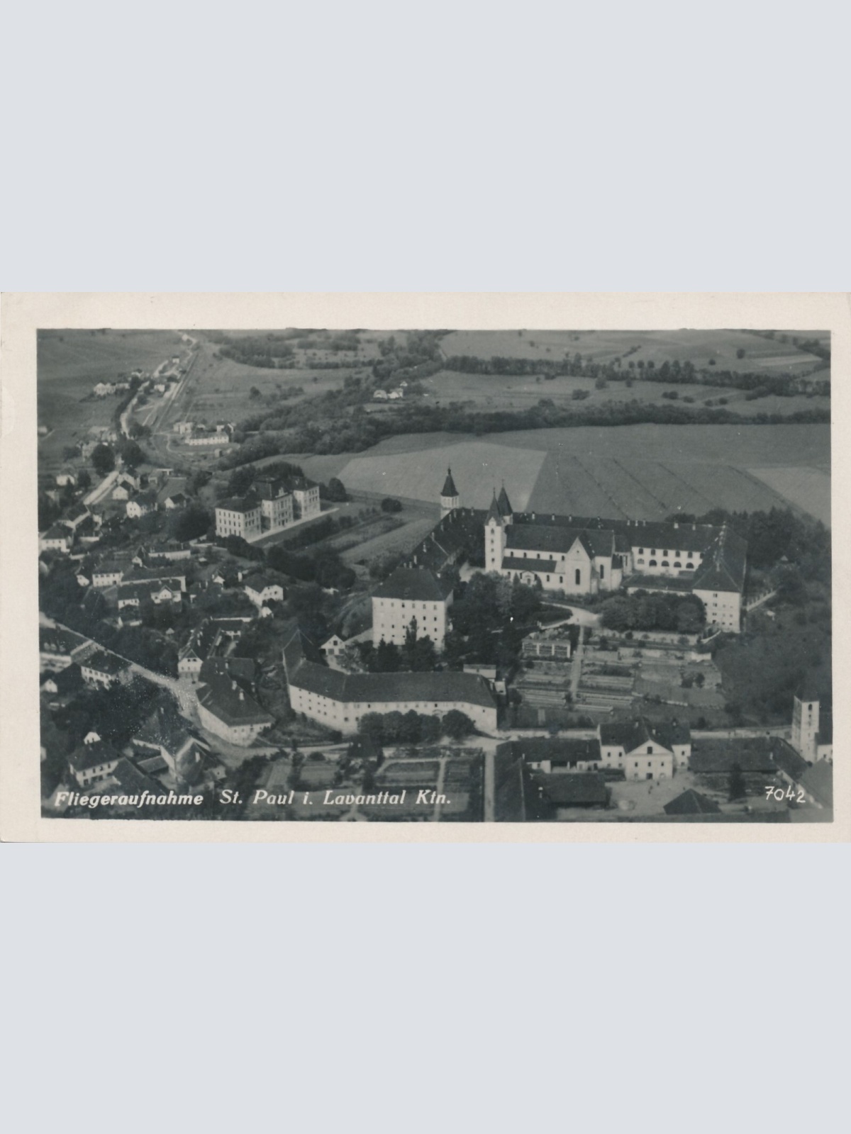 AK, Fliegeraufnahme, Sankt Paul im Lavanttal, Kärnten (S1403)