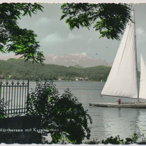 AK, Pörtschach am Wörthersee mit Karawanken, Kärnten (S1406)