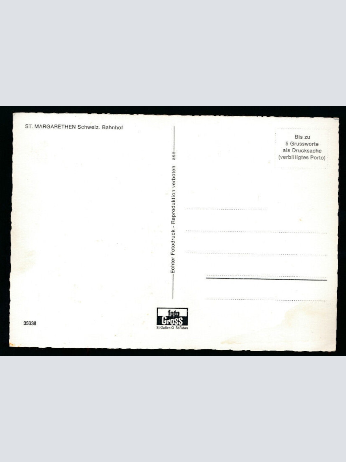 AK vom Bahnhof aus St. Margarethen Schweiz (5650)