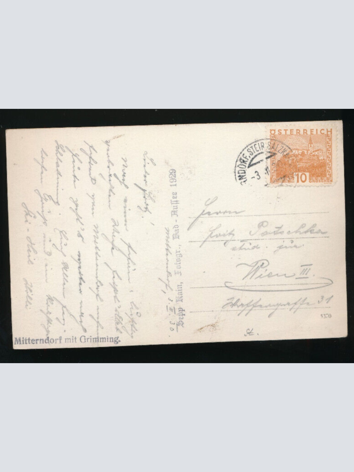 AK aus Mitterndorf mit Grimming Steiermark (5349)