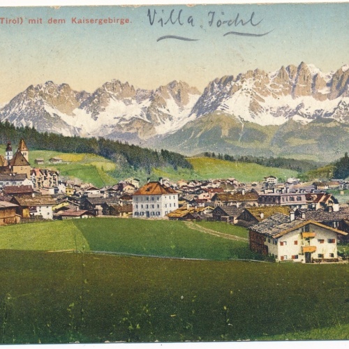 AK, Kitzbühel, Tirol, mit dem Kaisergebirge, Österreich (S1362)