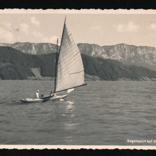 AK vom Attersee mit Segelboot Oberösterreich (5645)