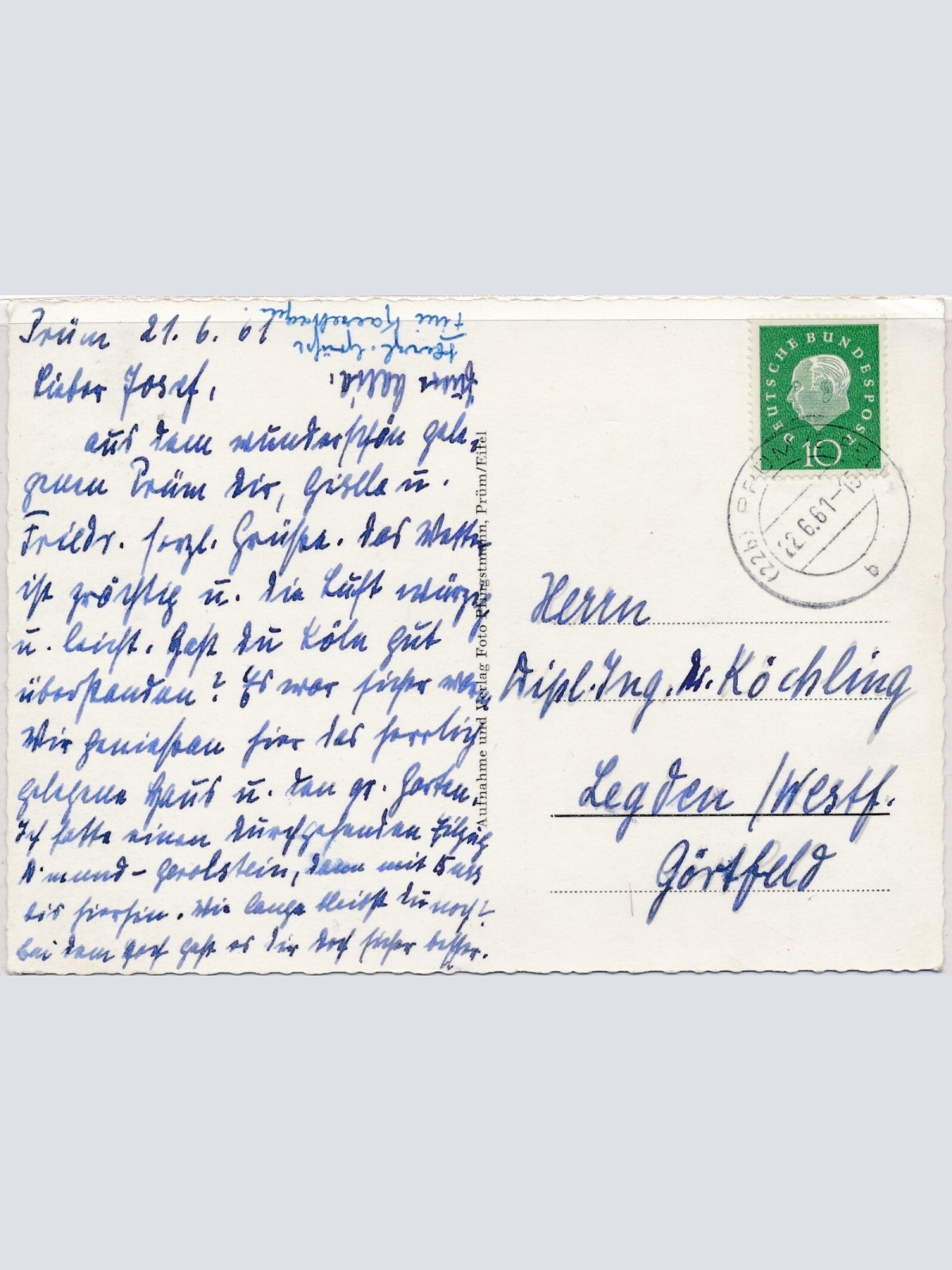 AK, Gruß aus Prüm, Rheinland-Pfalz (S1486)