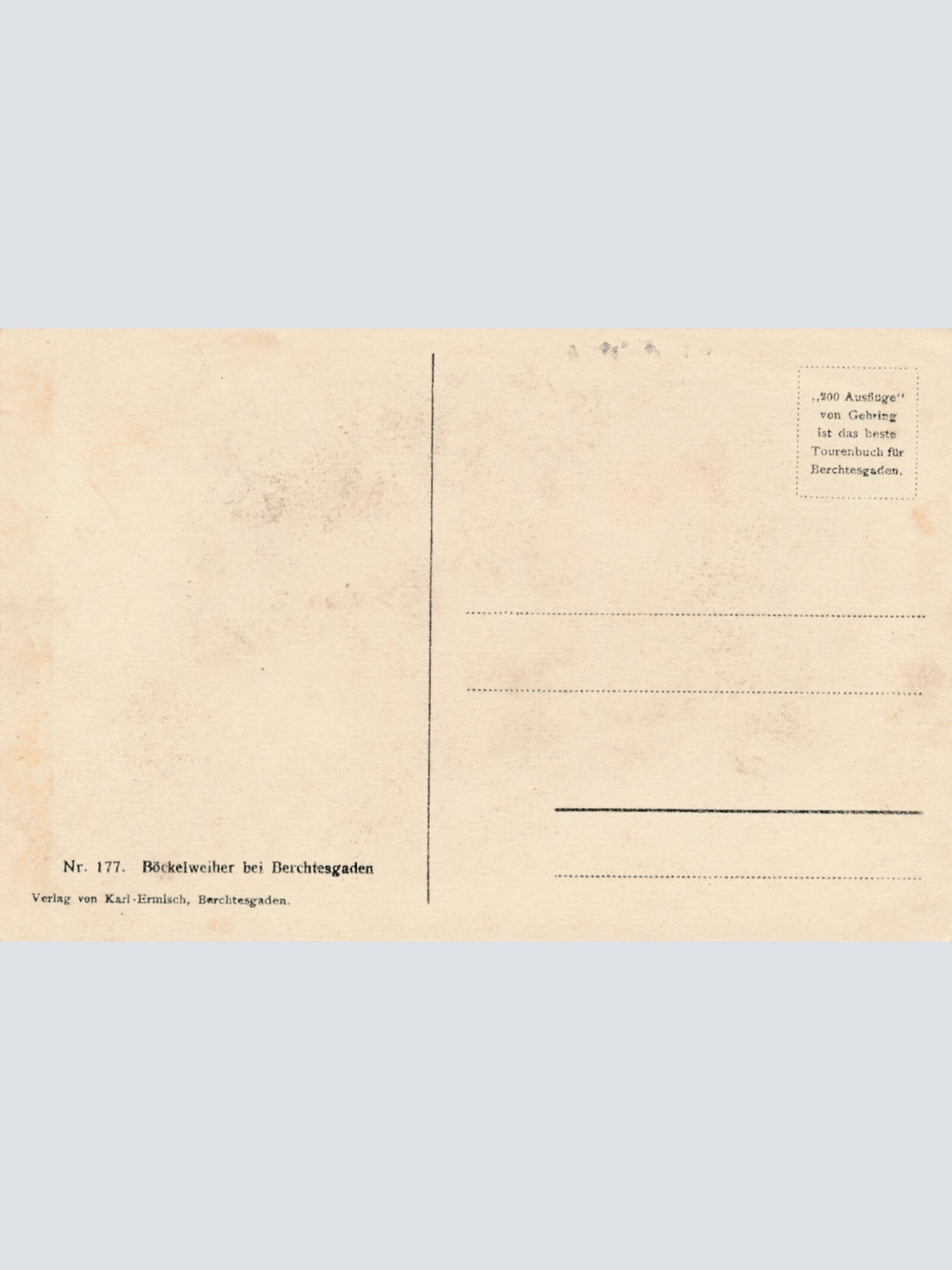 AK, Böckelweiher bei Berchtesgaden, Bayern (S1520)