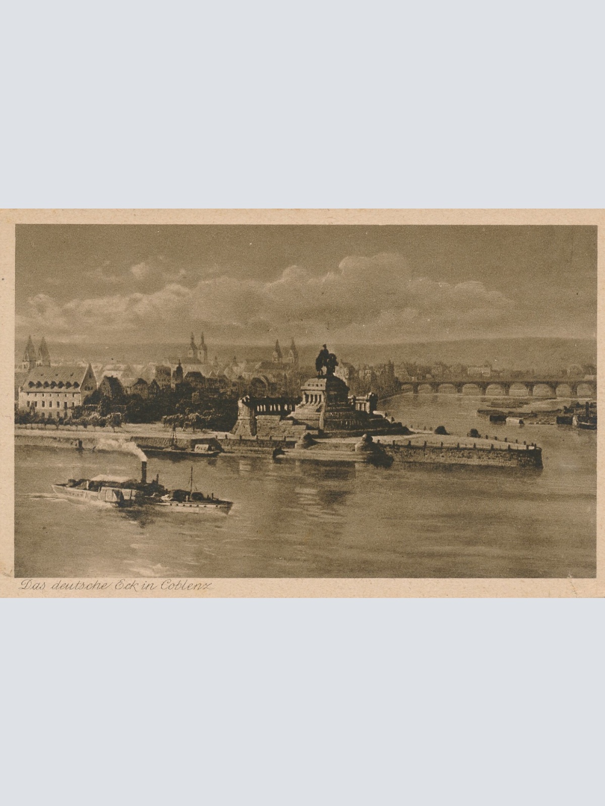 AK, Das deutsche Eck in Coblenz, Rheinland-Pfalz (S1469)