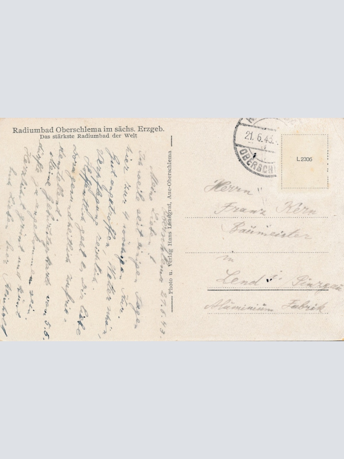 AK, Radiumbad Oberschlema im sächs. Erzgeb., Sachsen (S1470)