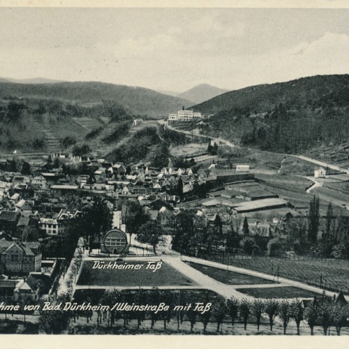 AK, Flugzeugaufnahme vom Bad Dürkheim, Dürkheimer Faß, Rheinland-Pfalz (S1474)