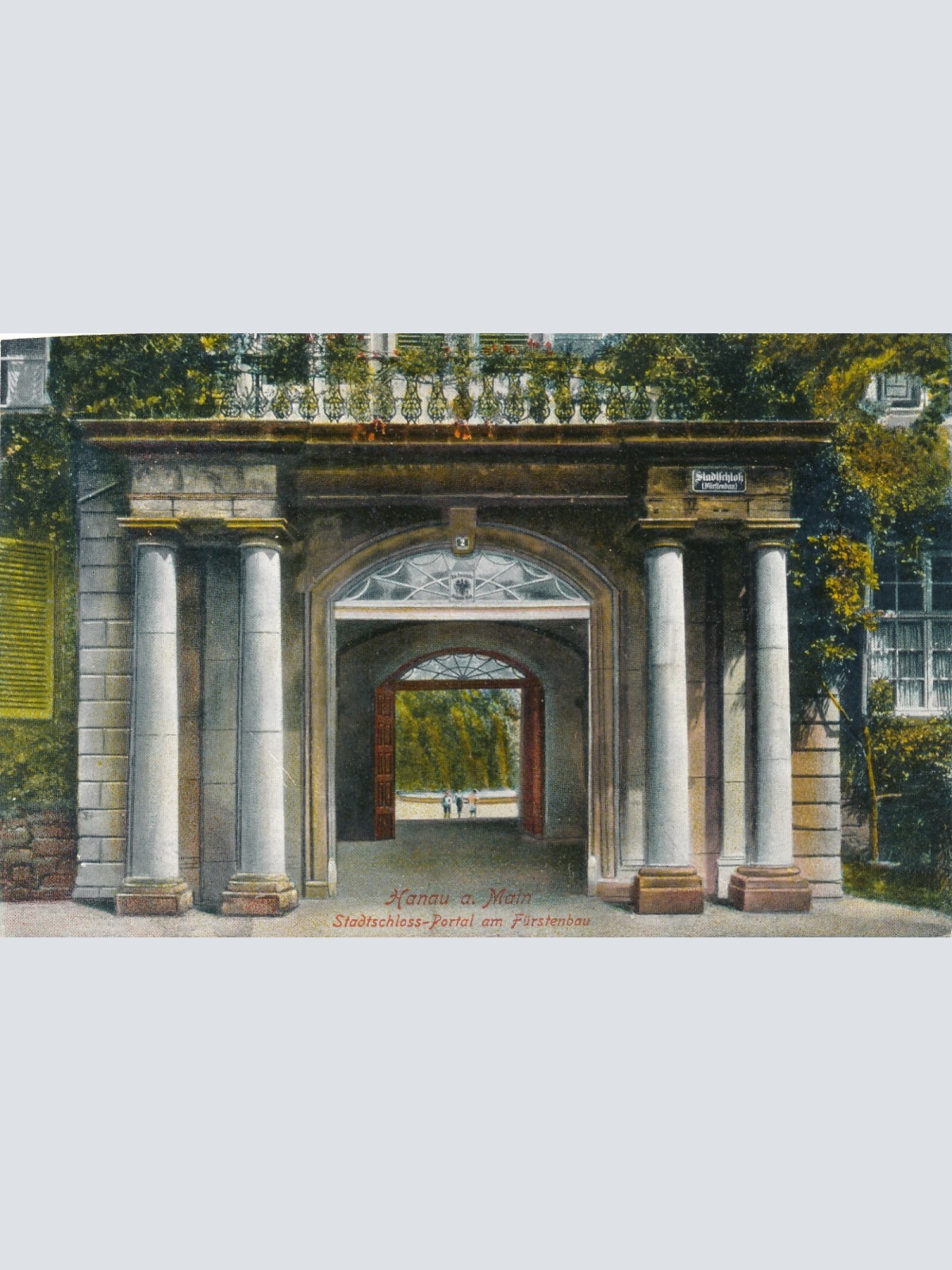 AK, Hanau am Main, Stadtschloss-Portal am Fürstenbau, Hessen (S1476)