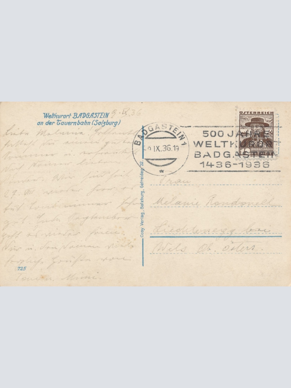 AK, Weltkurort Badgastein an der Tauernbahn, Salzburg (S1456)