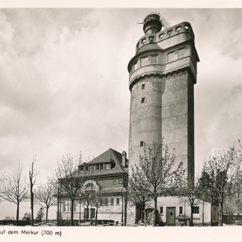 AK, Baden-Baden, Baden-Württemberg, Turm auf dem Merkur (S1254)