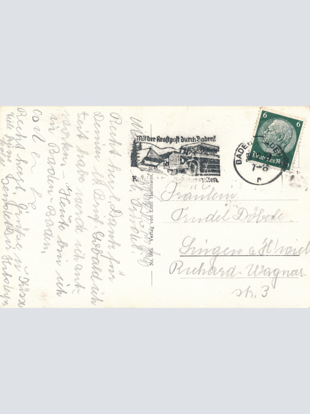 AK, Baden-Baden, Baden-Württemberg, Partie beim Institut  (S1257)