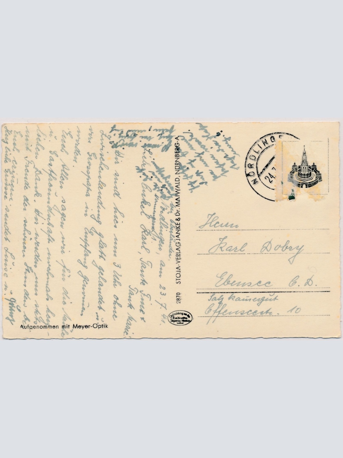 AK, Nördlingen, Löpsingertor, Bayern (S1275)