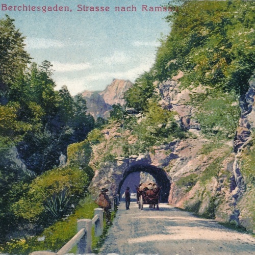 AK, Berchtesgaden, Straße nach Ramsau, Bayern (S1288)