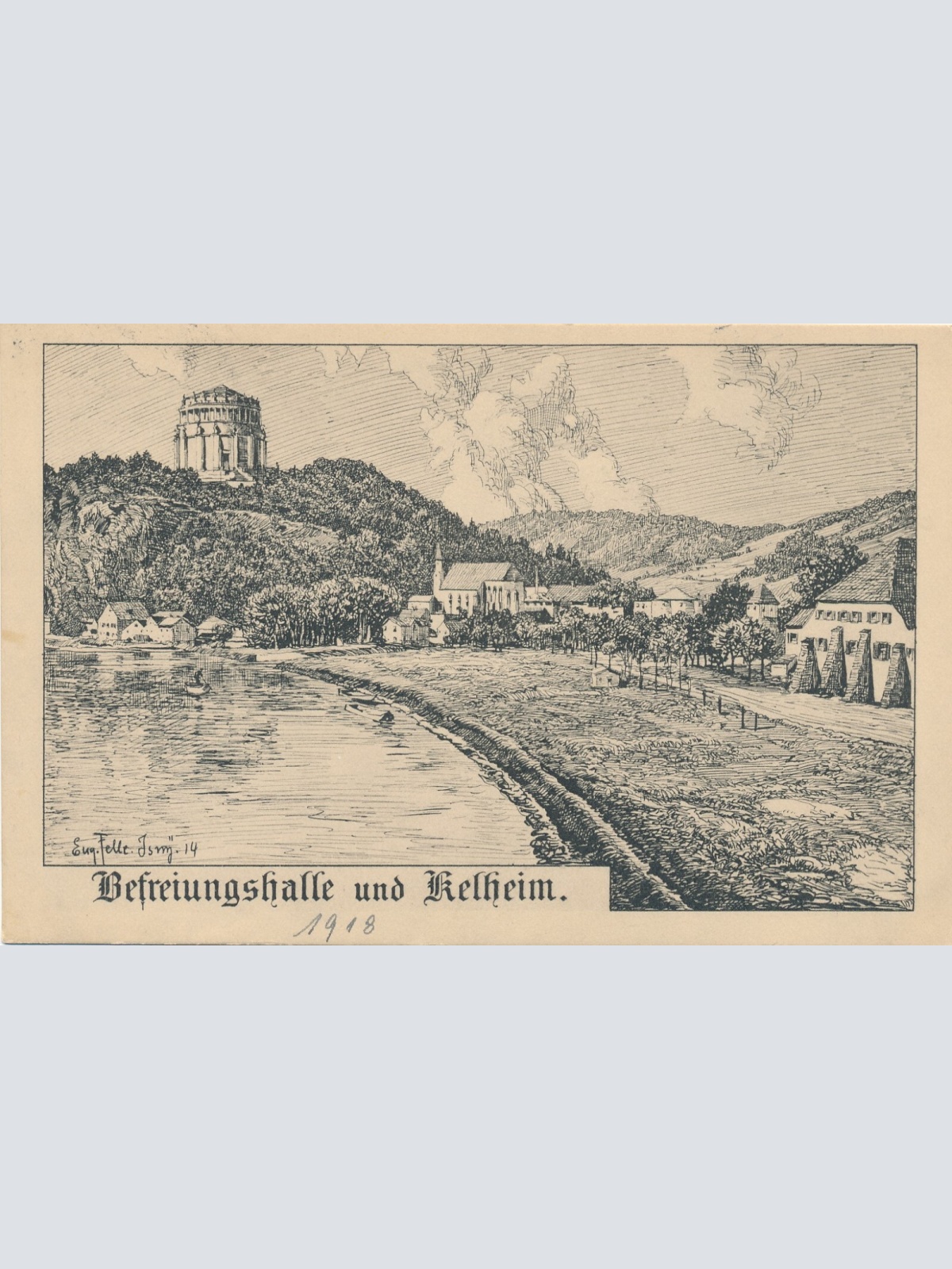 AK, Befreiungshalle und Kelheim, Bayern (S1321)