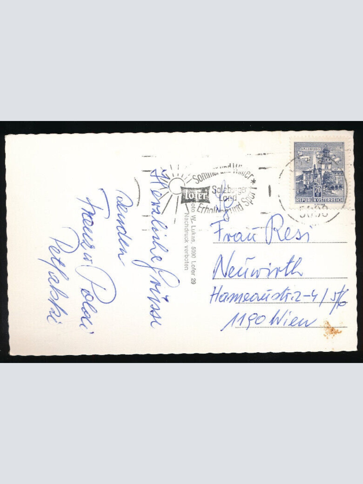 AK aus Lofer gegen Loferer Steinberge Salzburg (5558)