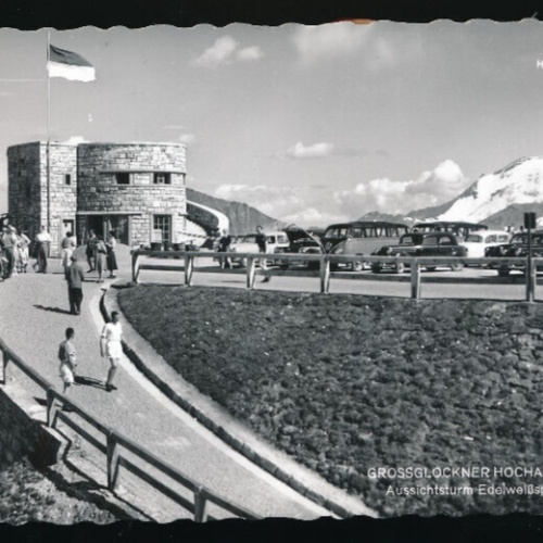 AK vom Grossglockner Hochalpenstrasse mit Oldtimer - Alte Autos Salzburg (5559)